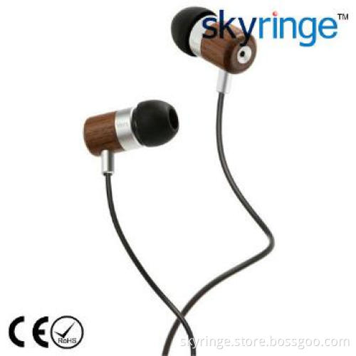 2013 true natural wooden earphone under CE and Rohs